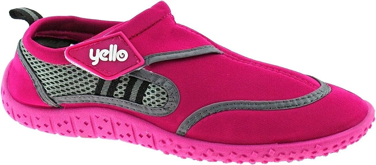 YELLO Ladies Pink &  Grey Aqua Socks Beach Shoes Size UK 5 AU  7 EU 38 NEW