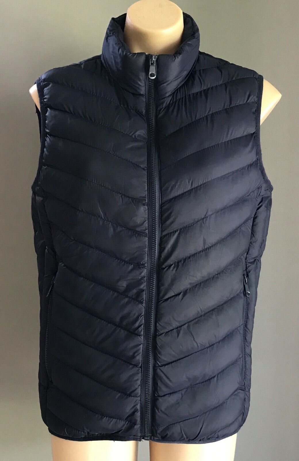 LATEST VOGUE WEATHER GEAR "Oscillator" Puffer Jacket Navy Sleeveless Size XL