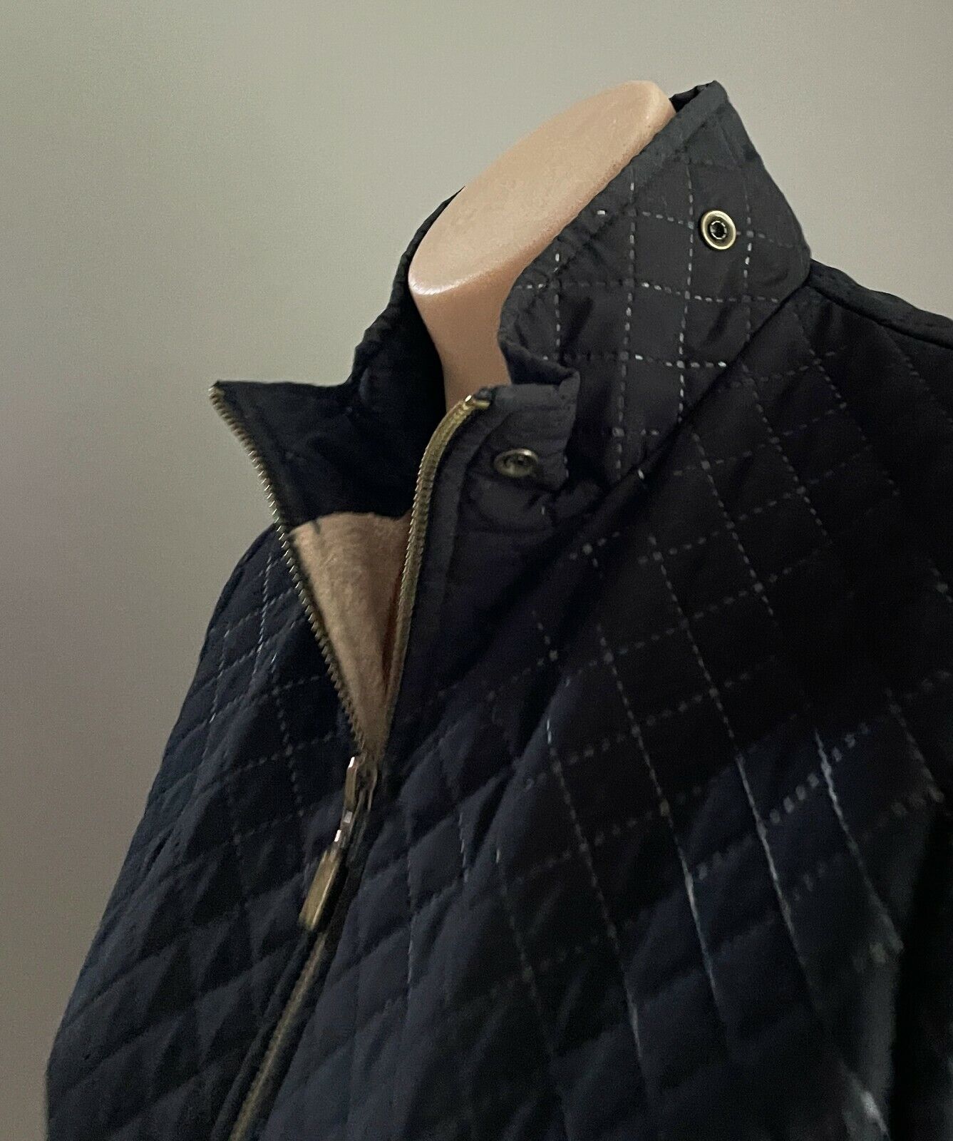 BLACK APPLE Vest Sleeveless Jacket Quilted Fleece Lined Gilet Vest  Sz S 10 12
