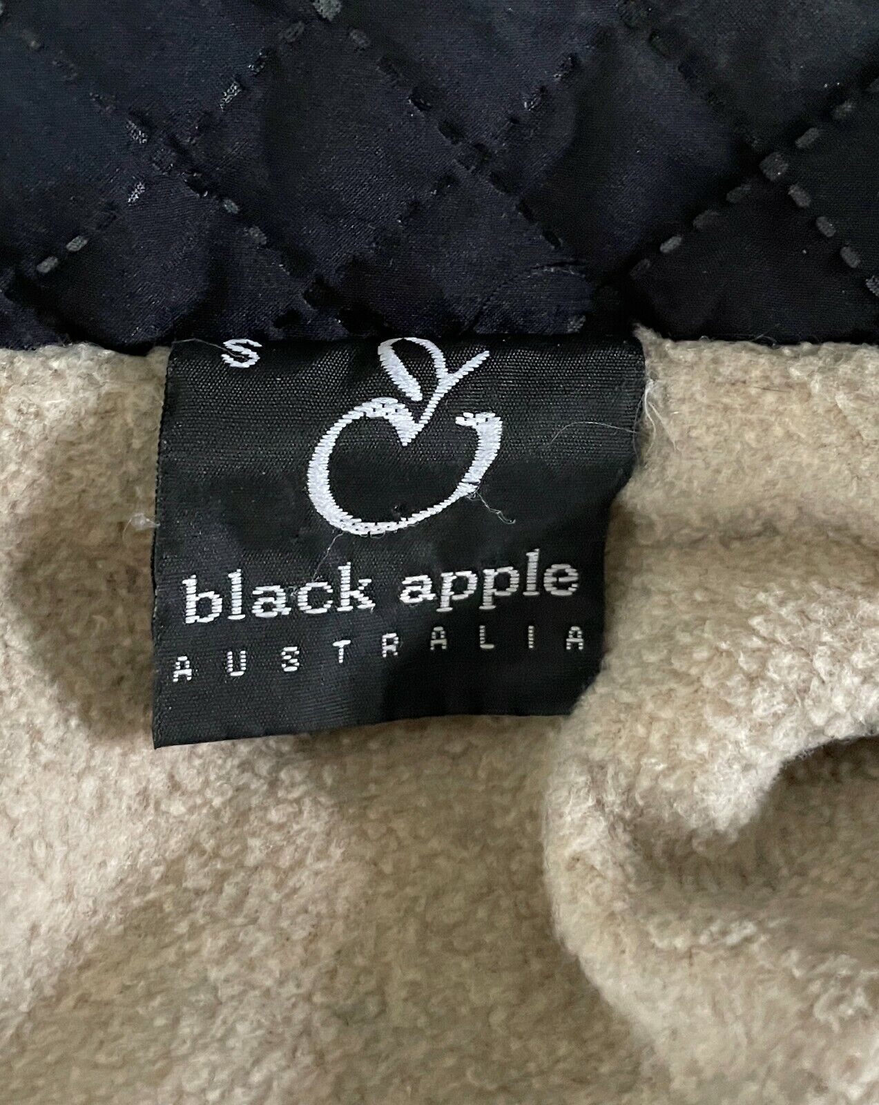 BLACK APPLE Vest Sleeveless Jacket Quilted Fleece Lined Gilet Vest  Sz S 10 12