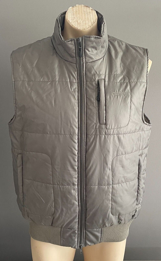 CAPE Puffer Jacket Khaki Zip Front Sleeveless Mens Size L Outdoor Brand NEW