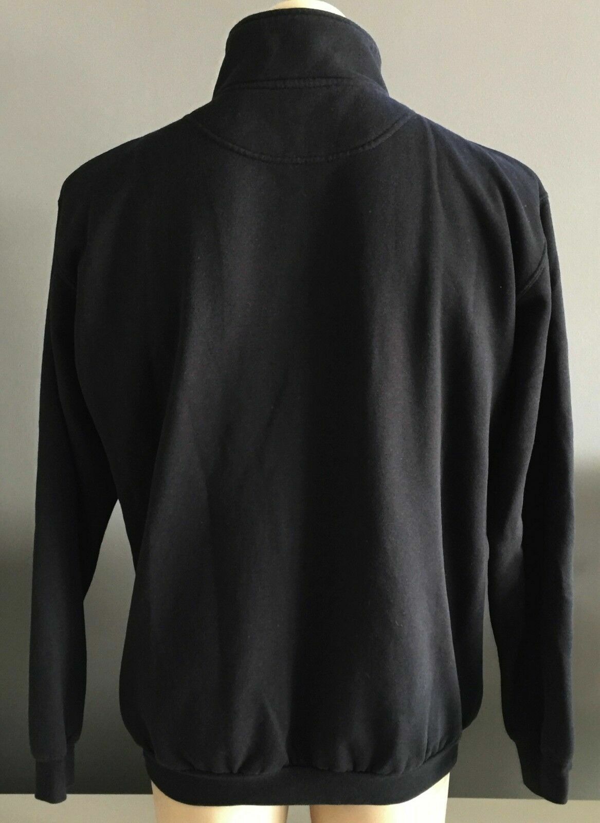 Mens DIADORA Zip Jacket Black Long Sleeve High Neck Size M Sports Gym