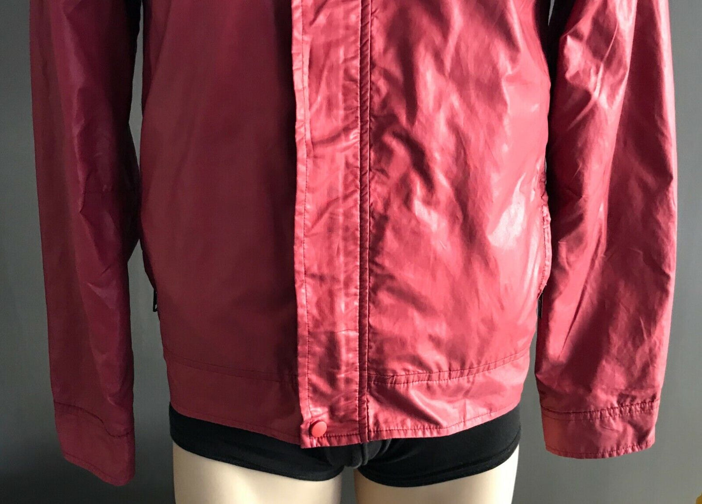 Mens JACK LONDON Jacket Cerise Casual Style Long Sleeve WindBreaker Warm Size S