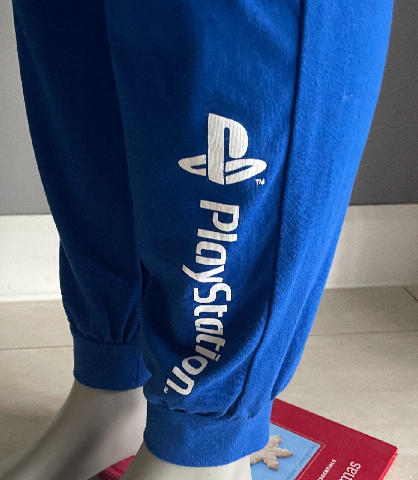 Mens PlayStation Sleep Pants Blue Long PJs Bottoms ONLY Size 2XL Elastic Waist