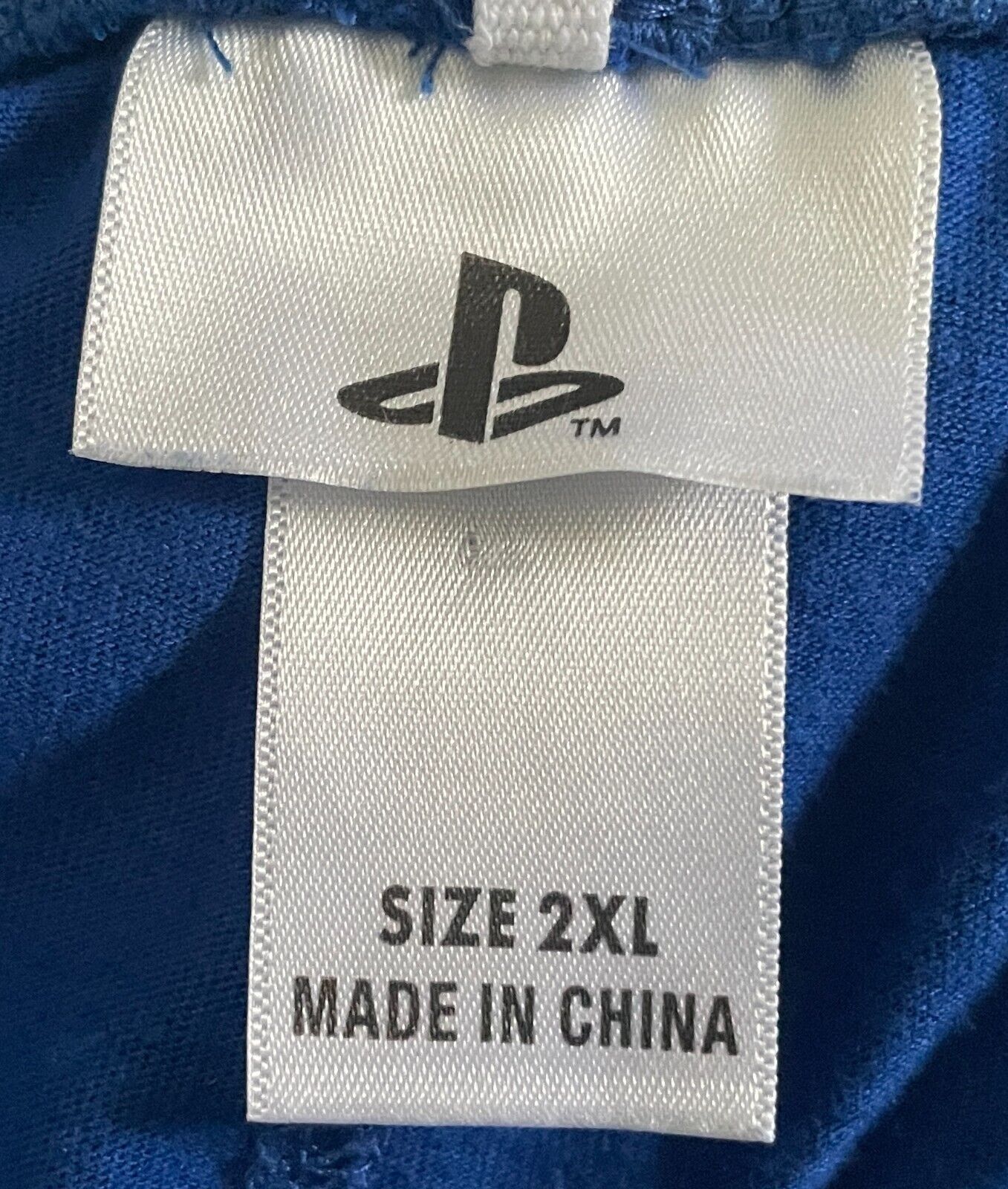 Mens PlayStation Sleep Pants Blue Long PJs Bottoms ONLY Size 2XL Elastic Waist