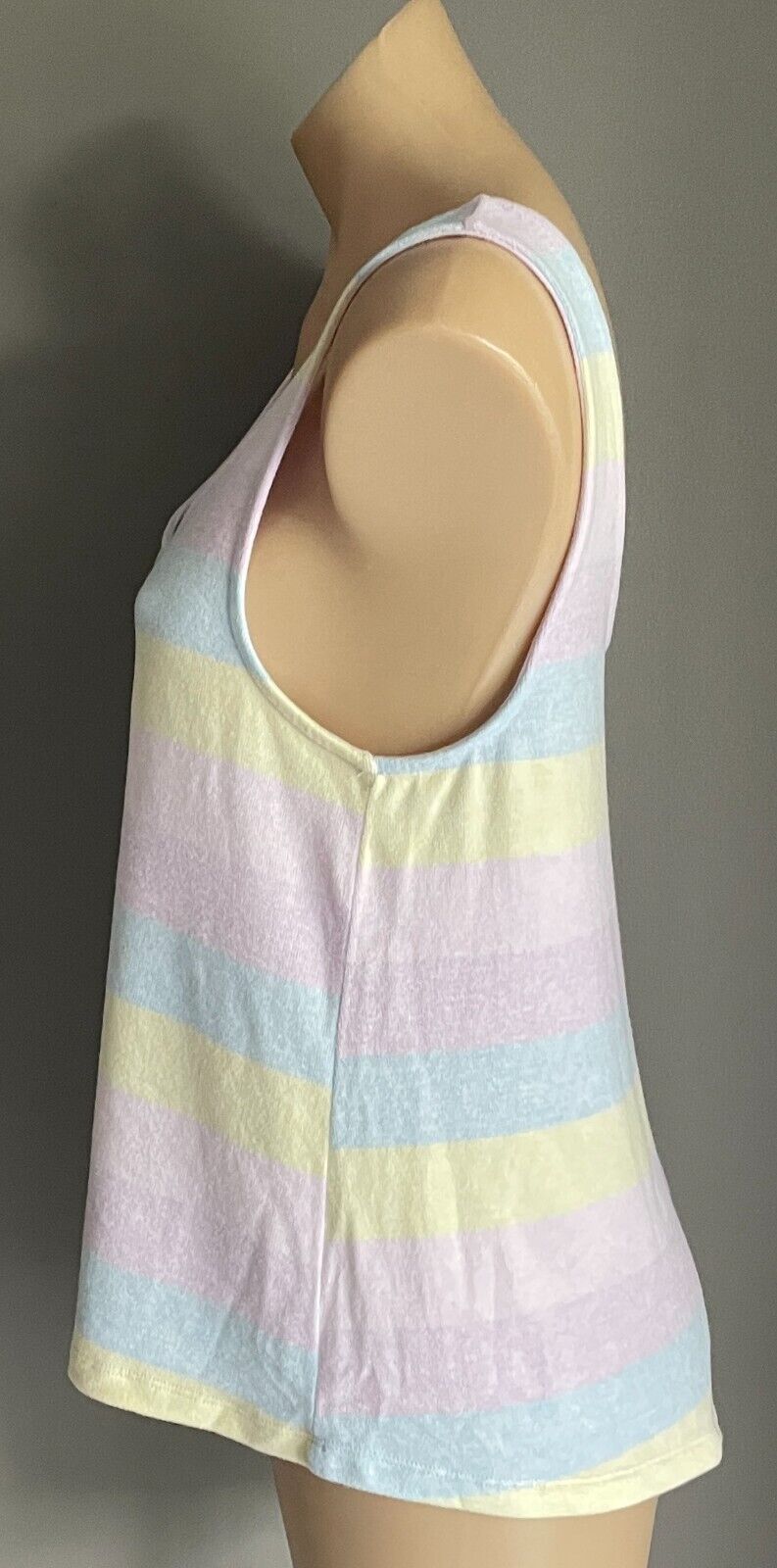 PETER ALEXANDER Pastel Stripe Print Sleeveless Sleep Top Stretch Ladies Sz XL 12