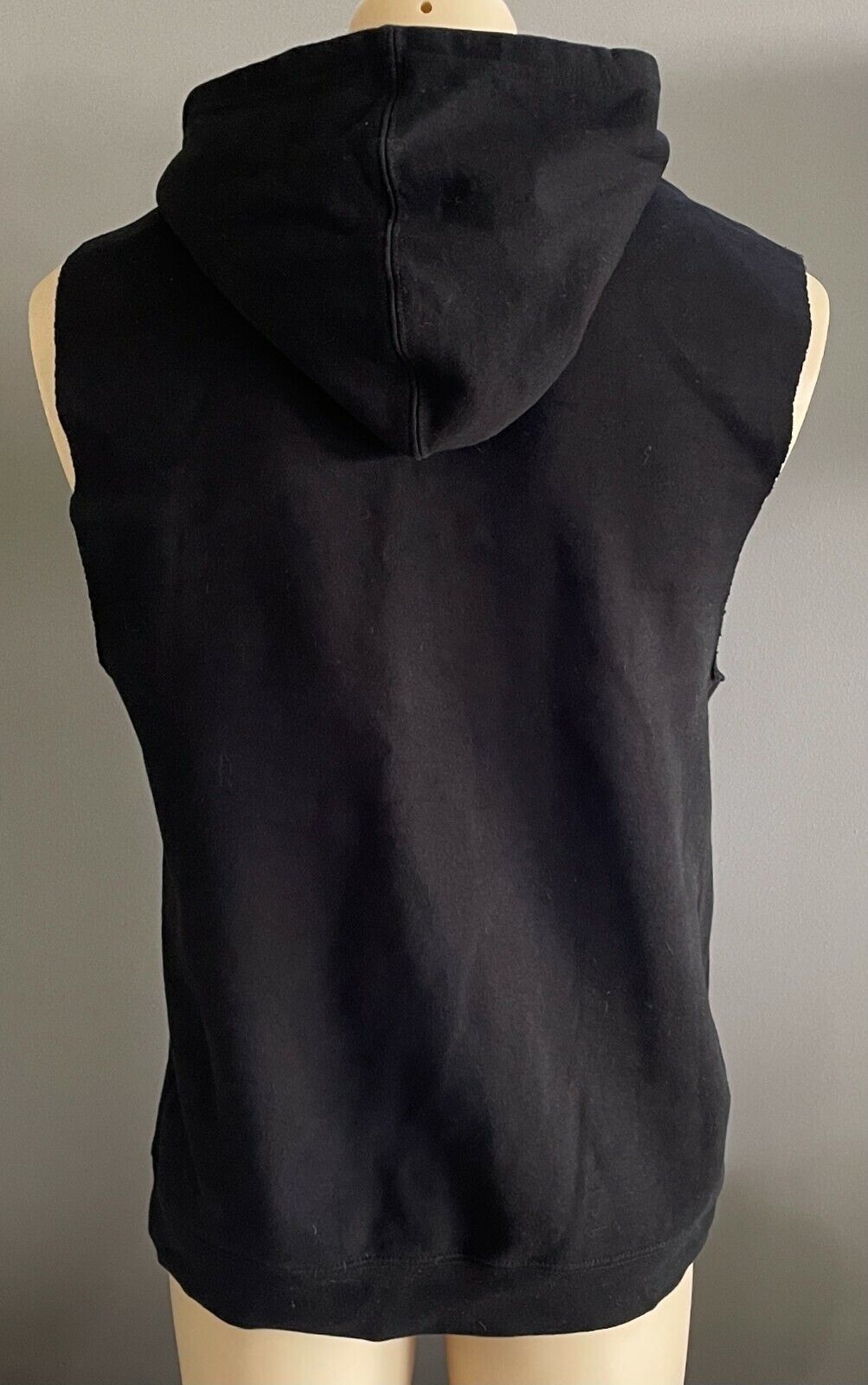 AS COLOUR Stencil Sleeveless Hoodie Black Top Vest Mens Sz M Sport Casual