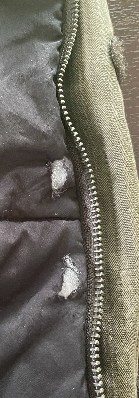 STUSSY Hooded Jacket Gear Khaki Winter Warm Fur Trim Hoodie Mens Size L Vintage