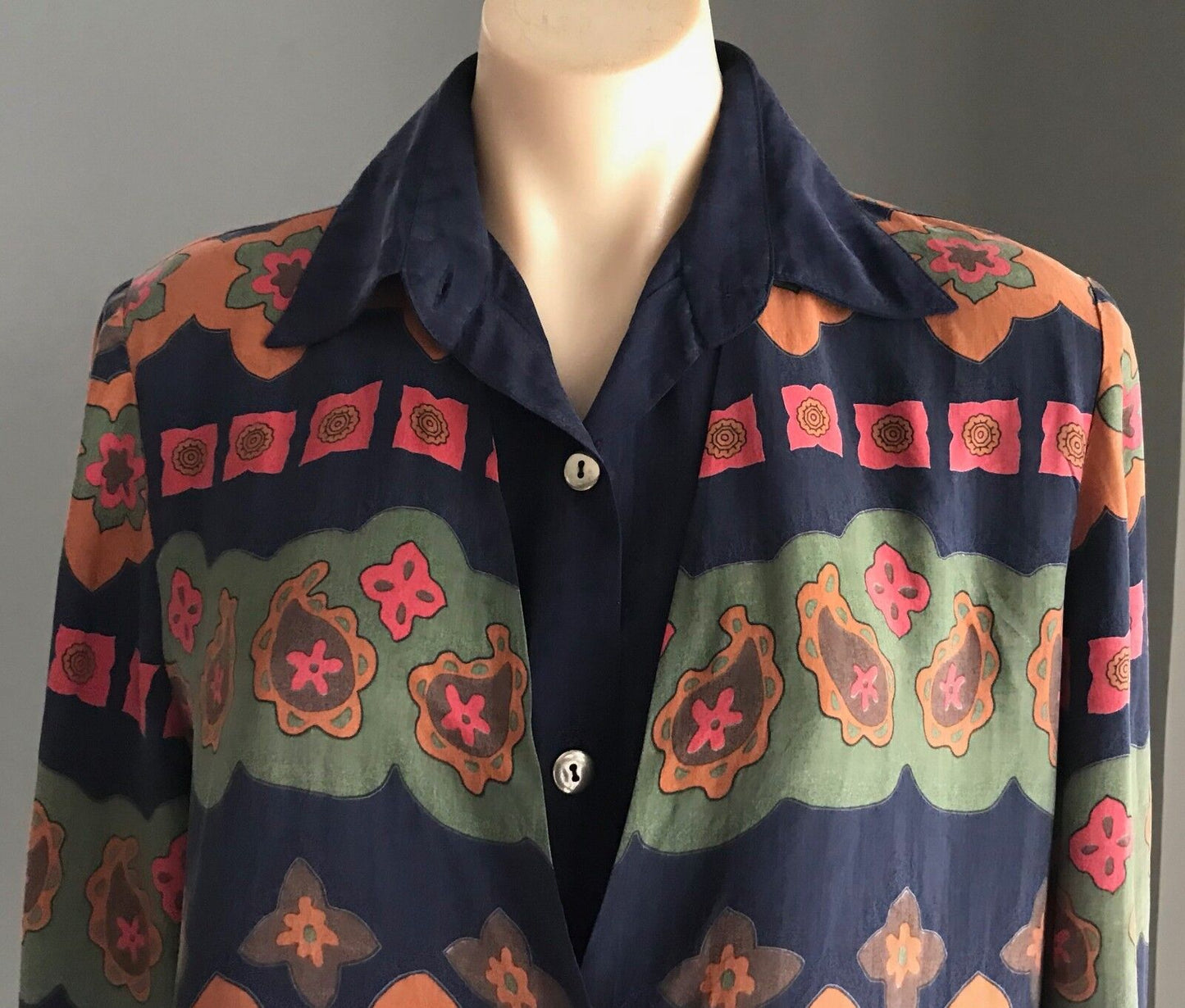 ZITTO Blouse & Jacket Combo MultiColoured Floral Long Sleeve Ladies Size 10