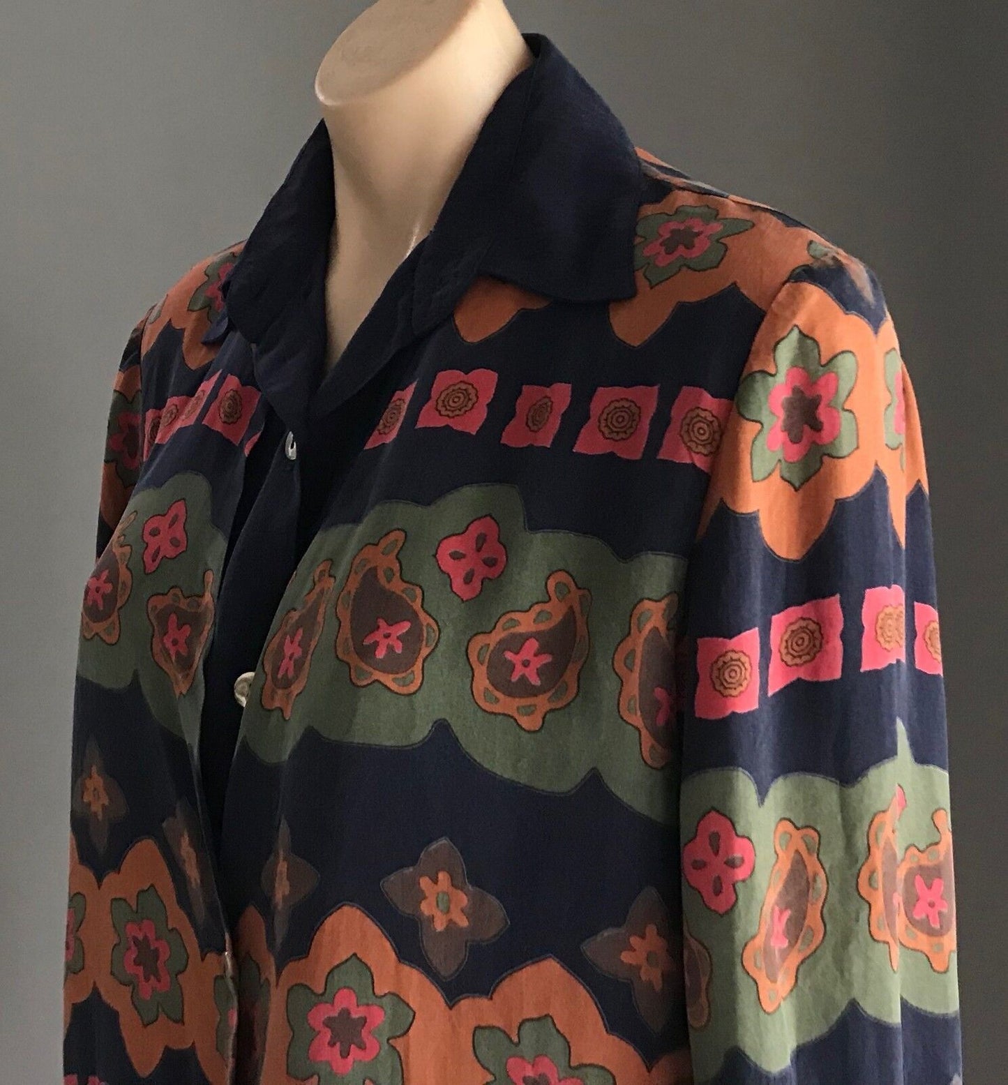ZITTO Blouse & Jacket Combo MultiColoured Floral Long Sleeve Ladies Size 10