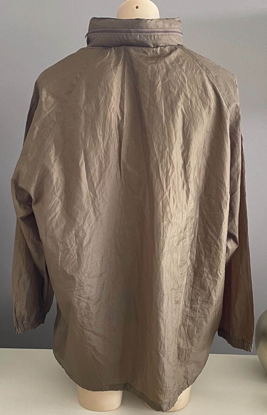 Mens SLAZENGER Jacket Khaki Soft Shell Lightweight Wind Cheater  XXL  110cm NEW