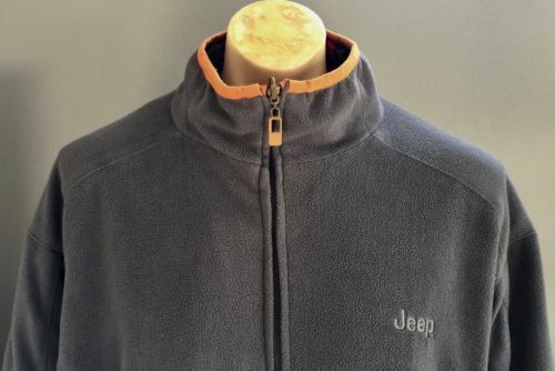 Mens JEEP Jacket Reversible Grey & Orange Zip Windcheater 2 Jackets in One 4WD