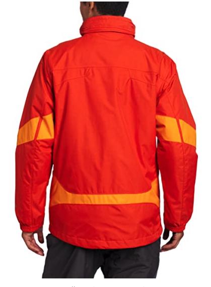 COLUMBIA "Bugaboo" Ski Jacket Snowboard Hike Orange Blue Interchange Mens Size L