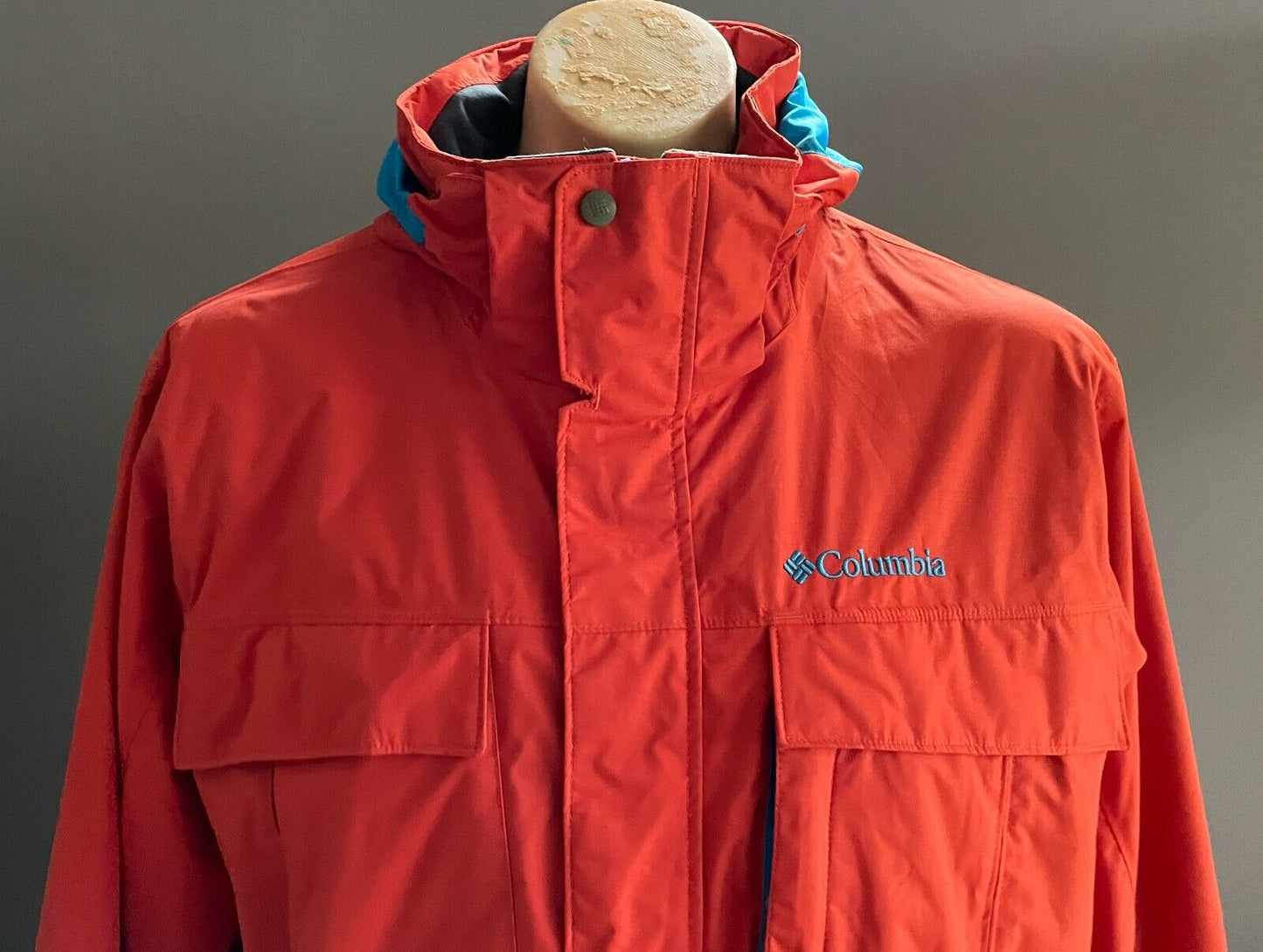 COLUMBIA "Bugaboo" Ski Jacket Snowboard Hike Orange Blue Interchange Mens Size L