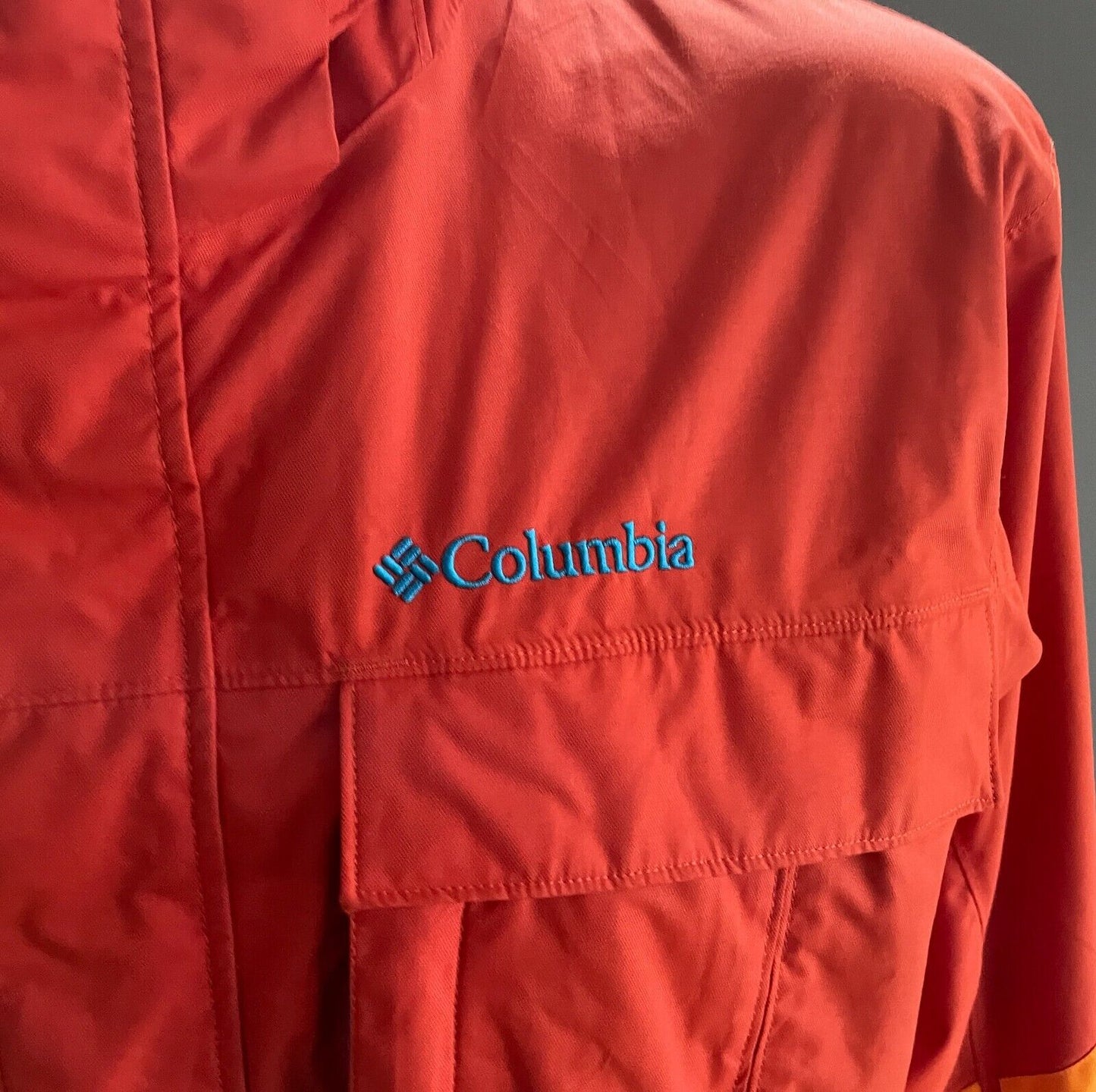 COLUMBIA "Bugaboo" Ski Jacket Snowboard Hike Orange Blue Interchange Mens Size L