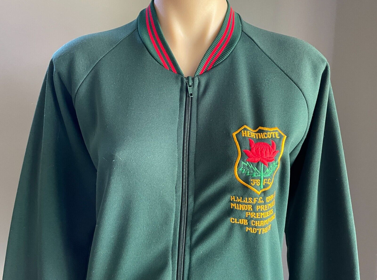 HEATHCOTE JSFC Jacket HWJSFC 1984 21C Minor Premiers & Club Champions Mother Zip