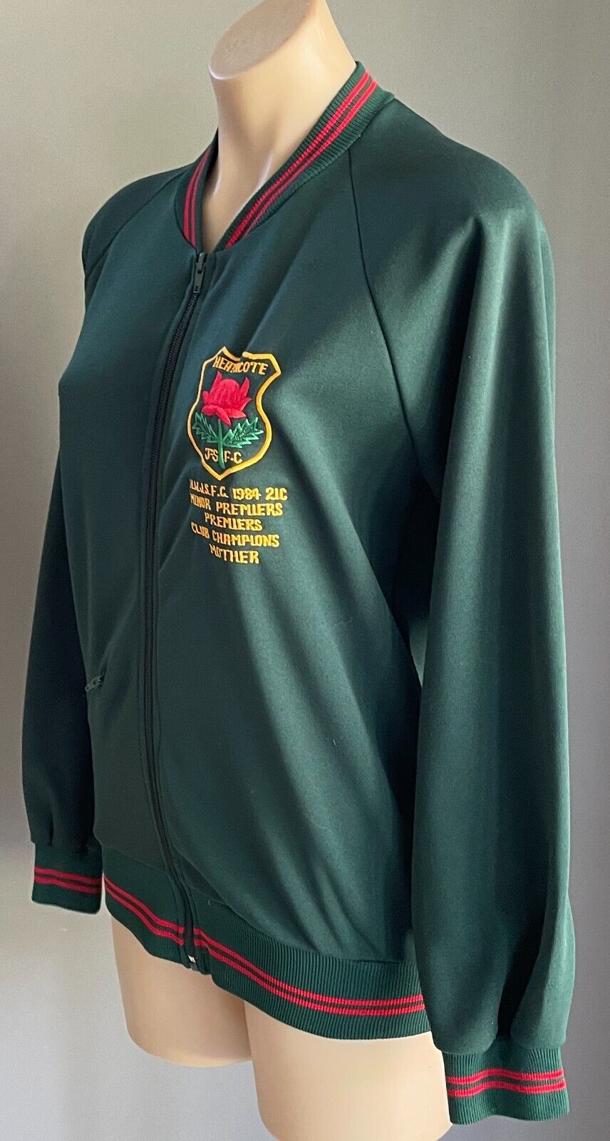 HEATHCOTE JSFC Jacket HWJSFC 1984 21C Minor Premiers & Club Champions Mother Zip