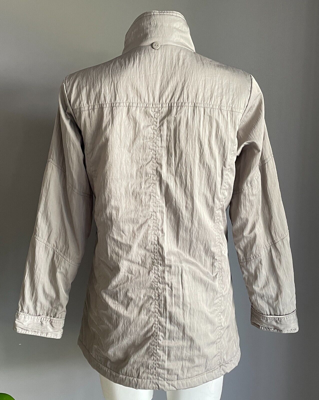 BLACK PEPPER Zip Front Jacket Mushroom Lightly Padded Long Sleeve Coat Size 8