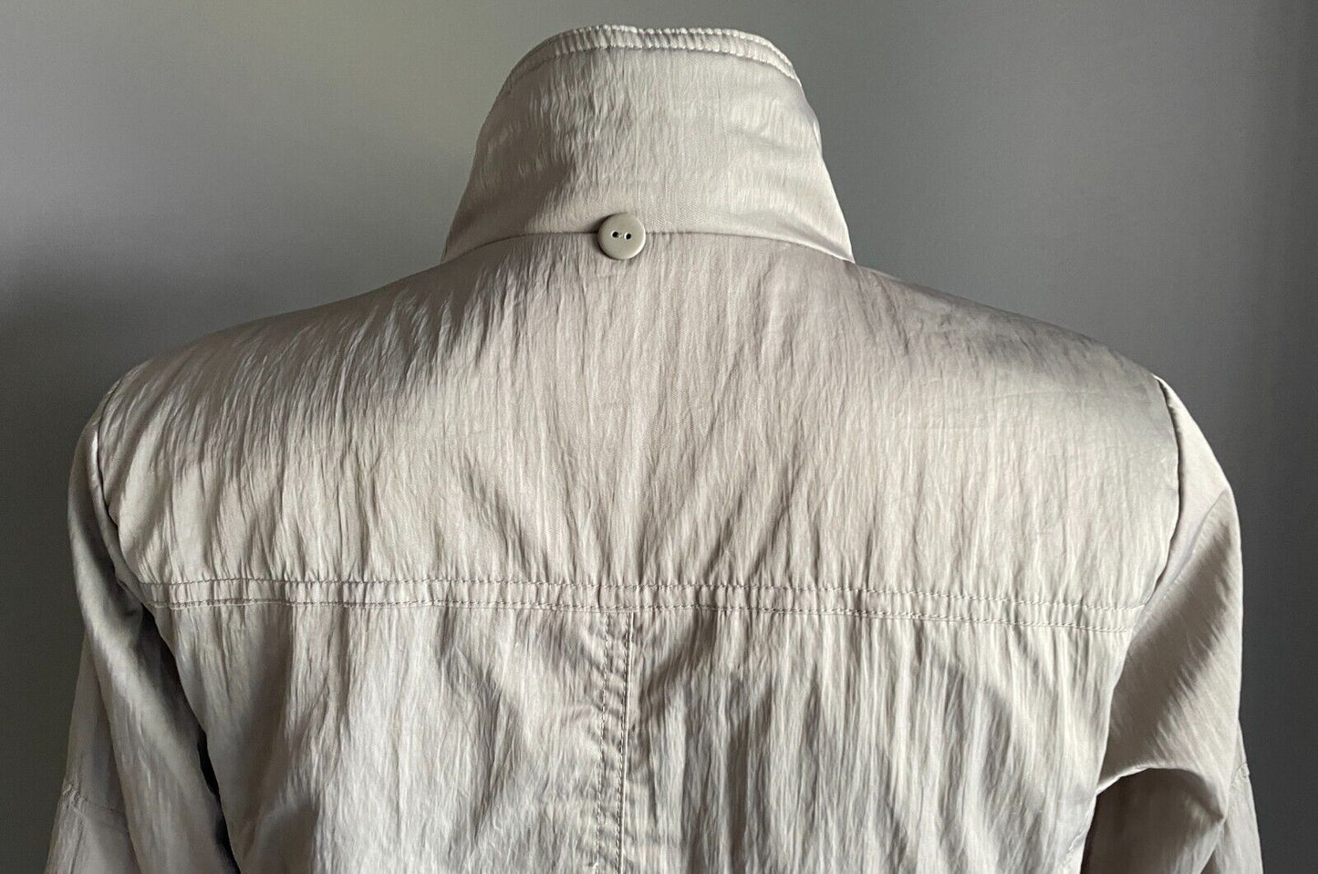 BLACK PEPPER Zip Front Jacket Mushroom Lightly Padded Long Sleeve Coat Size 8