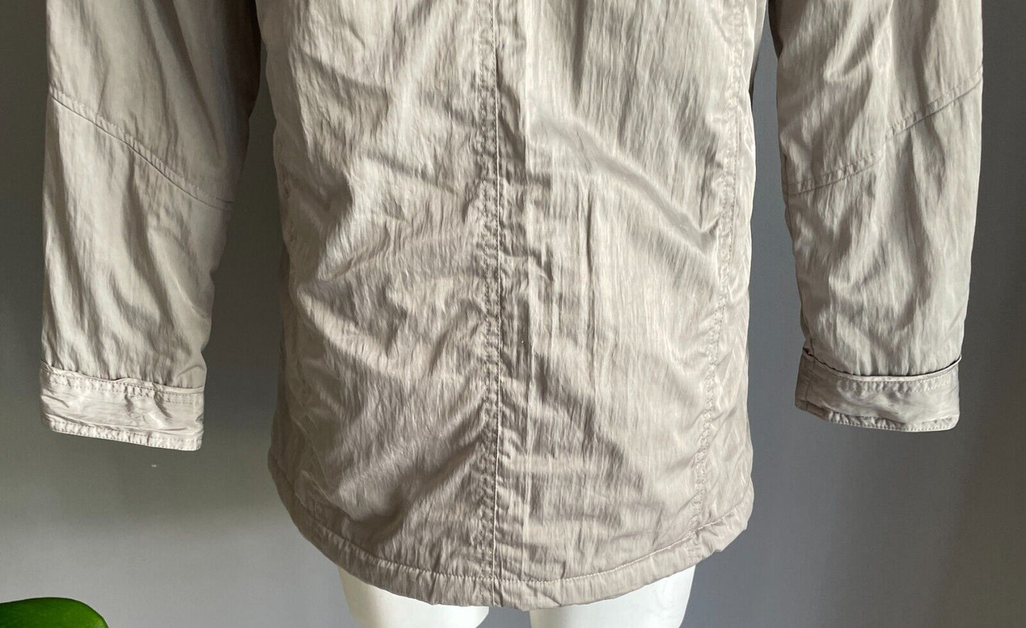 BLACK PEPPER Zip Front Jacket Mushroom Lightly Padded Long Sleeve Coat Size 8