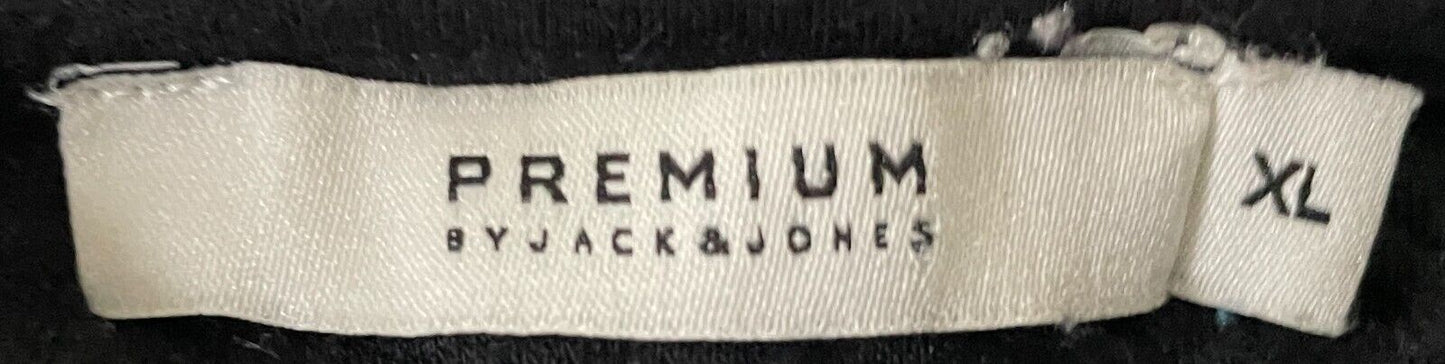 PREMIUM JACK & JONES Grey Marl Long Sleeve Sweater KNIT XL Diamond Print Crew
