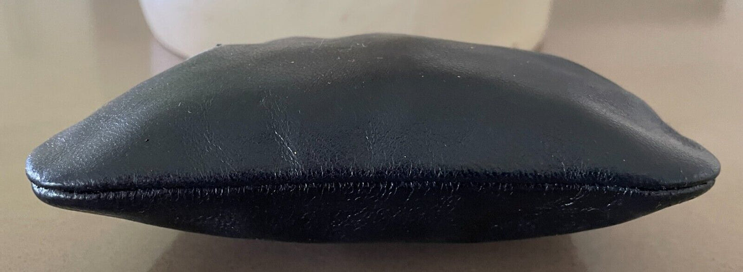 Vintage Retro Leather Coin Purse Black Tortoiseshell Clasp Italy 1970's 1980's