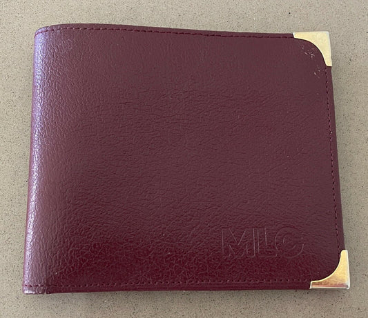 MLC Promotional Mens WALLET Brown Grain Leather Bifold Wallet
