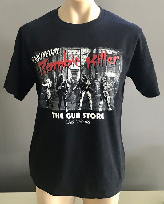 THE GUN STORE LAS VEGAS Black "Zombie Killer" T-shirt Short Sleeve Mens Size L