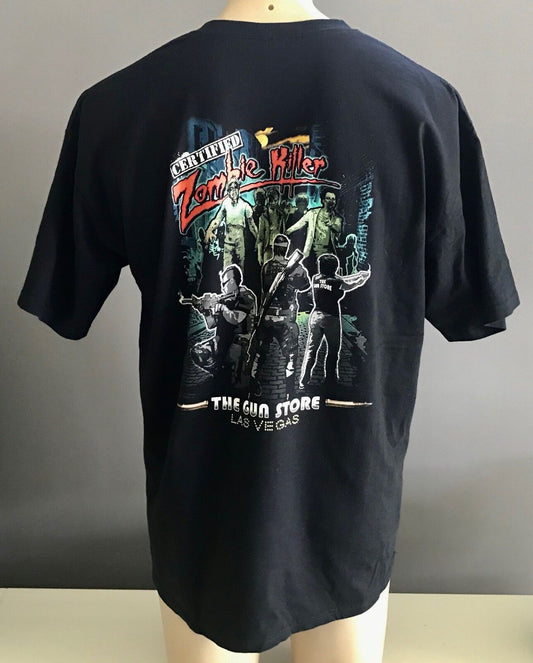 THE GUN STORE LAS VEGAS T-Shirt  Mens Black "Zombie Killer" S/Sleeve Sz XL Tee