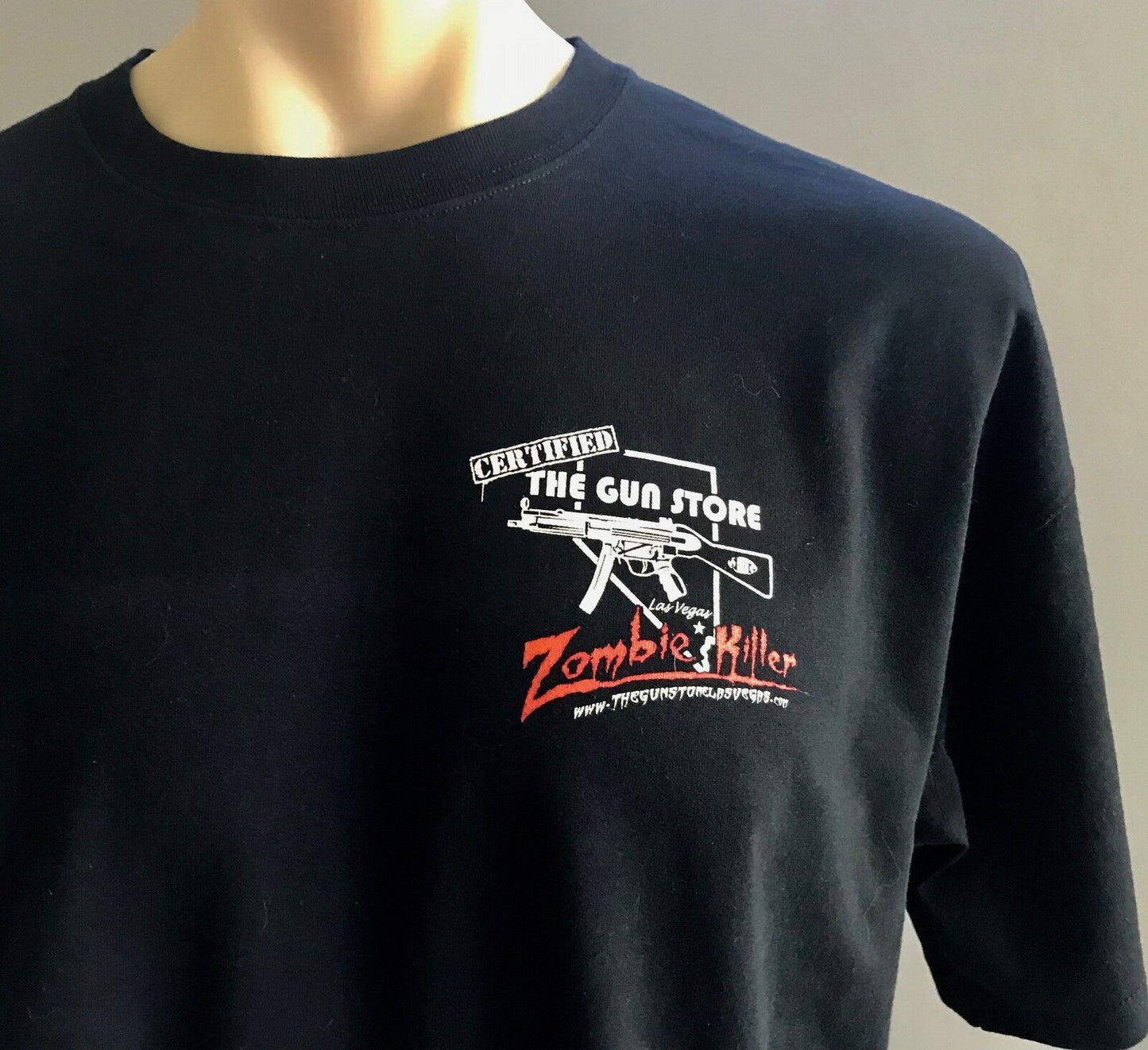 THE GUN STORE LAS VEGAS T-Shirt  Mens Black "Zombie Killer" S/Sleeve Sz XL Tee
