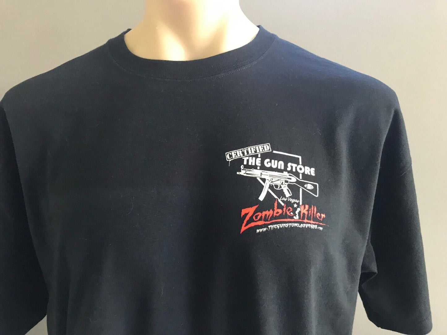 THE GUN STORE LAS VEGAS T-Shirt  Mens Black "Zombie Killer" S/Sleeve Sz XL Tee