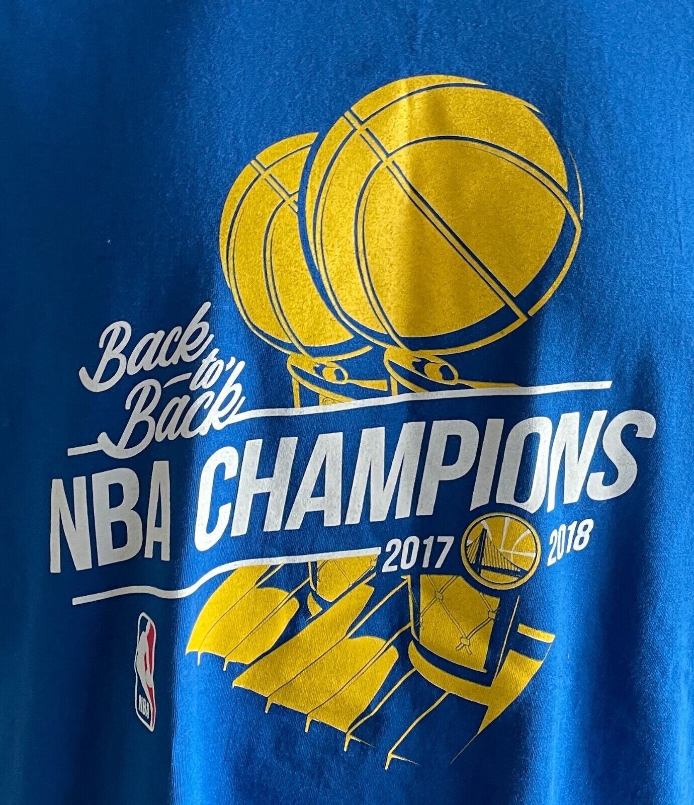 GOLDEN STATE WARRIORS NBA 2017 2018 Back to Back Winners T-Shirt Chest 120cm Tee