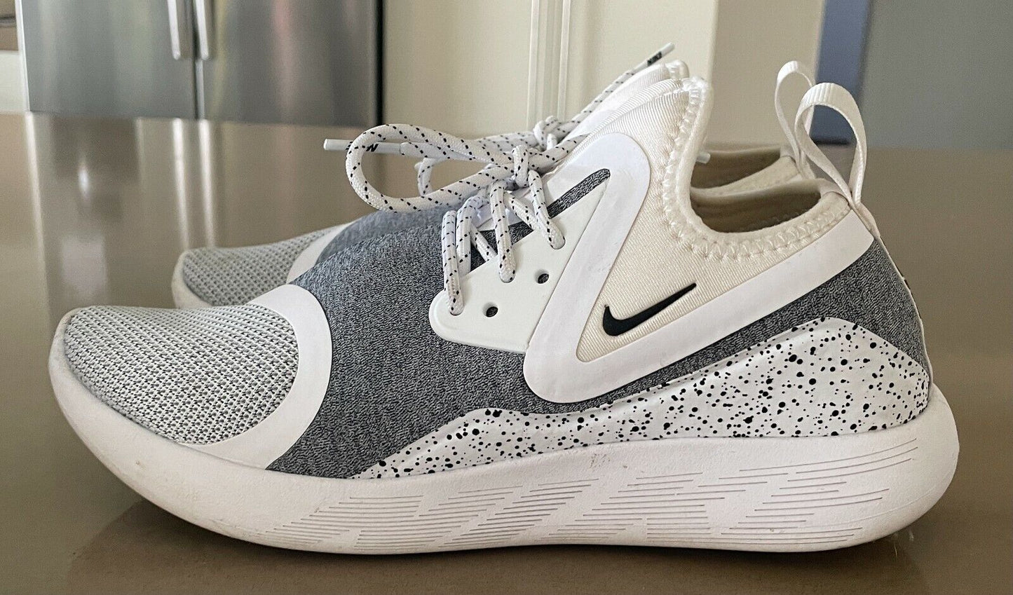 NIKE 923620 100 Lunarcharge Sneakers Shoes White Speckle Mens  Size US 8 UK 5.5