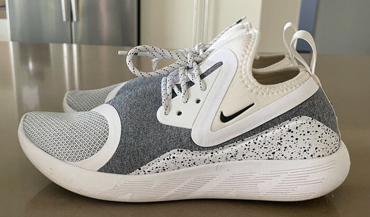 NIKE 923620 100 Lunarcharge Sneakers Shoes White Speckle Mens  Size US 8 UK 5.5