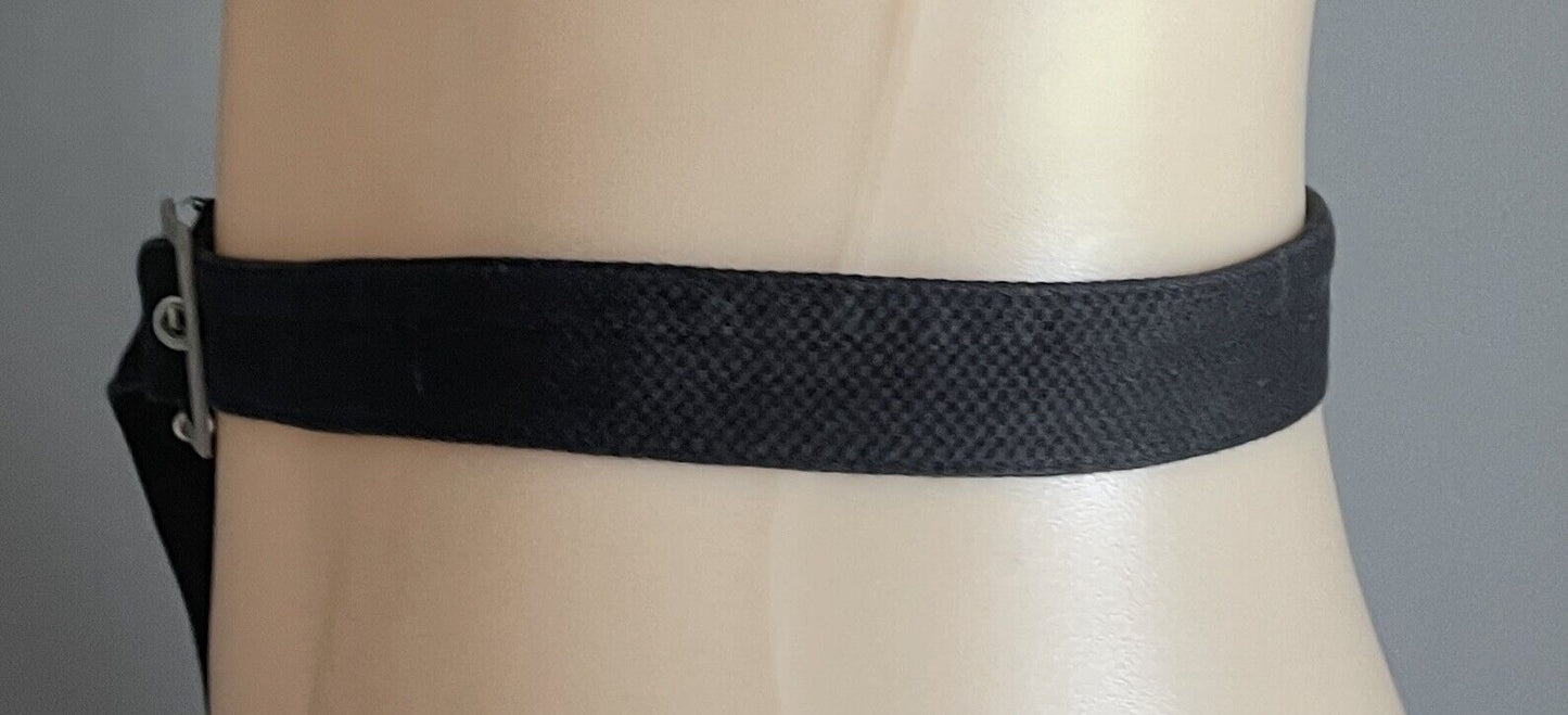 Ladies Belt Fabric 3cm Black Fashion Belt To Fit Waist 70 - 84cm