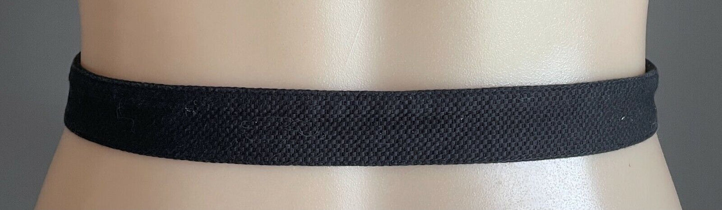Ladies Belt Fabric 3cm Black Fashion Belt To Fit Waist 70 - 84cm