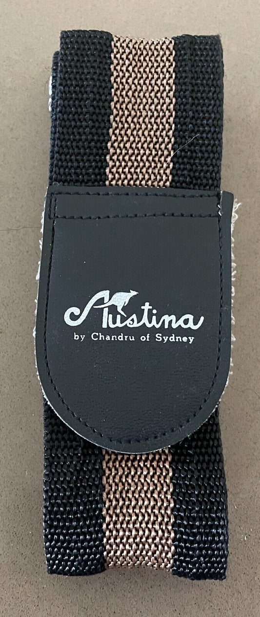 Vtg AUSTINA Black & Brown Adjustable Multi-Purpose Bag Strap Up to 6 Feet Long