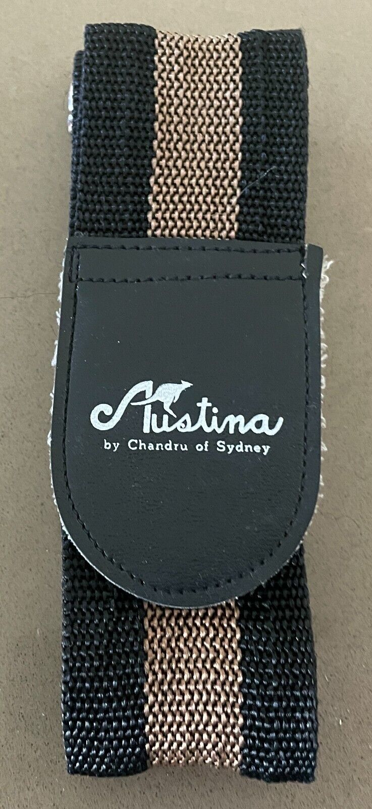 Vtg AUSTINA Black & Brown Adjustable Multi-Purpose Bag Strap Up to 6 Feet Long