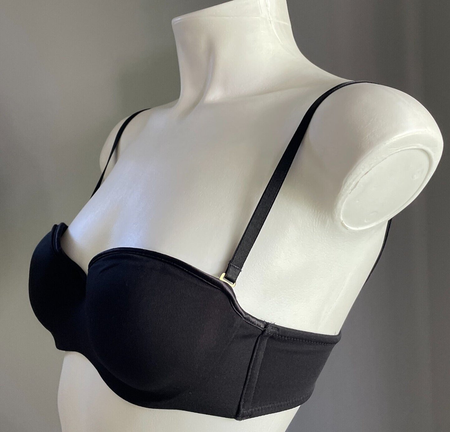 NATORI Reflex Bra Black Strapless Underwire Adjustable Straps Size 34A  774495