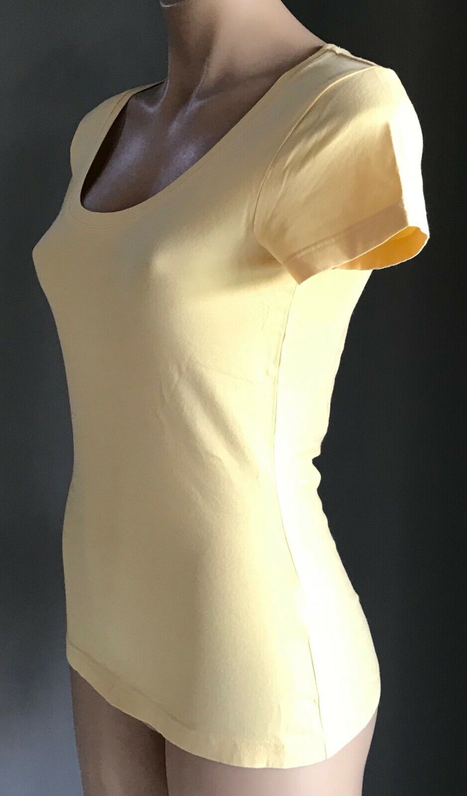 GIORDANO 2x Top T Shirt 1x Yellow & 1x Pink Stretch Short Sleeve Sz M 10 Basics