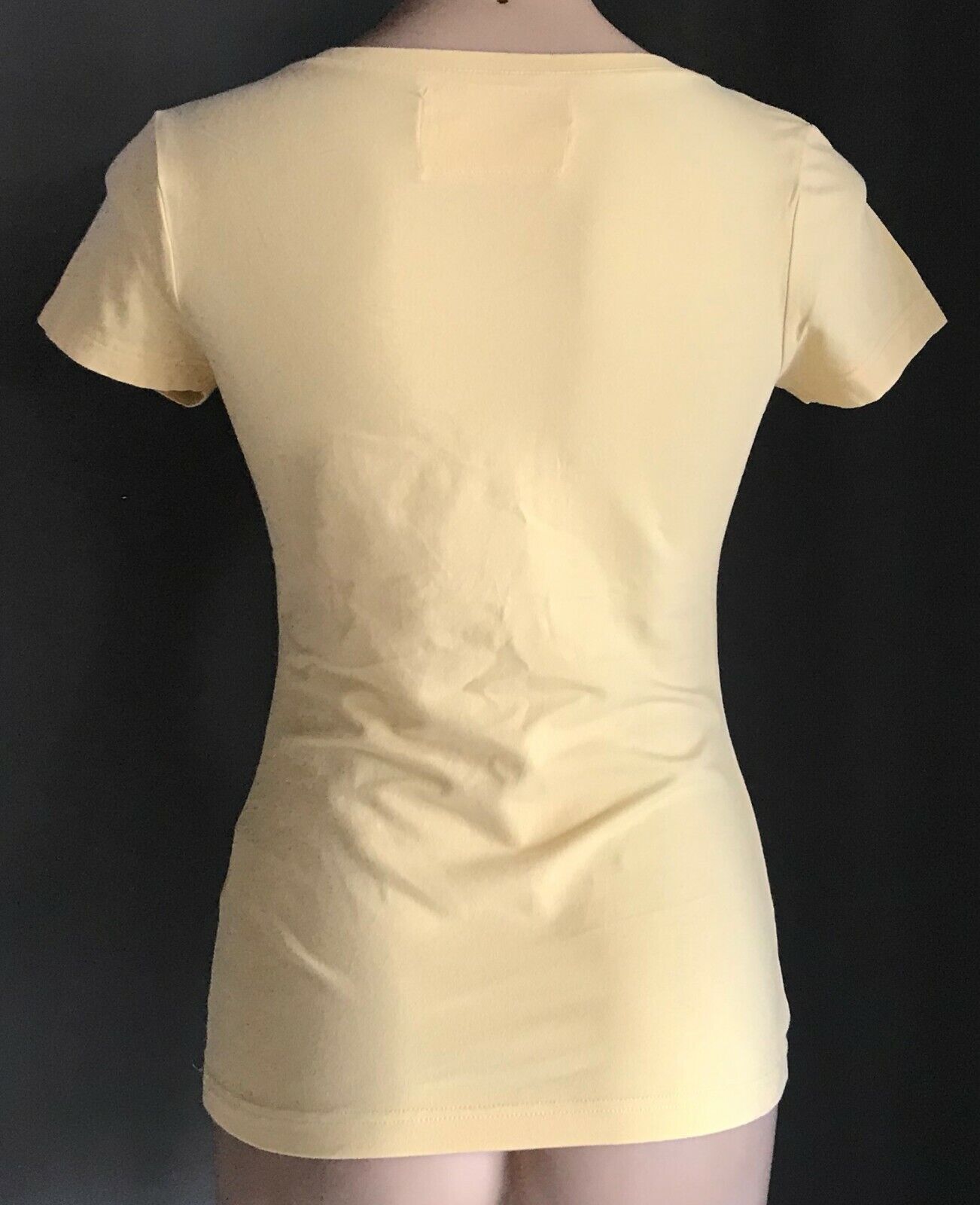 GIORDANO 2x Top T Shirt 1x Yellow & 1x Pink Stretch Short Sleeve Sz M 10 Basics