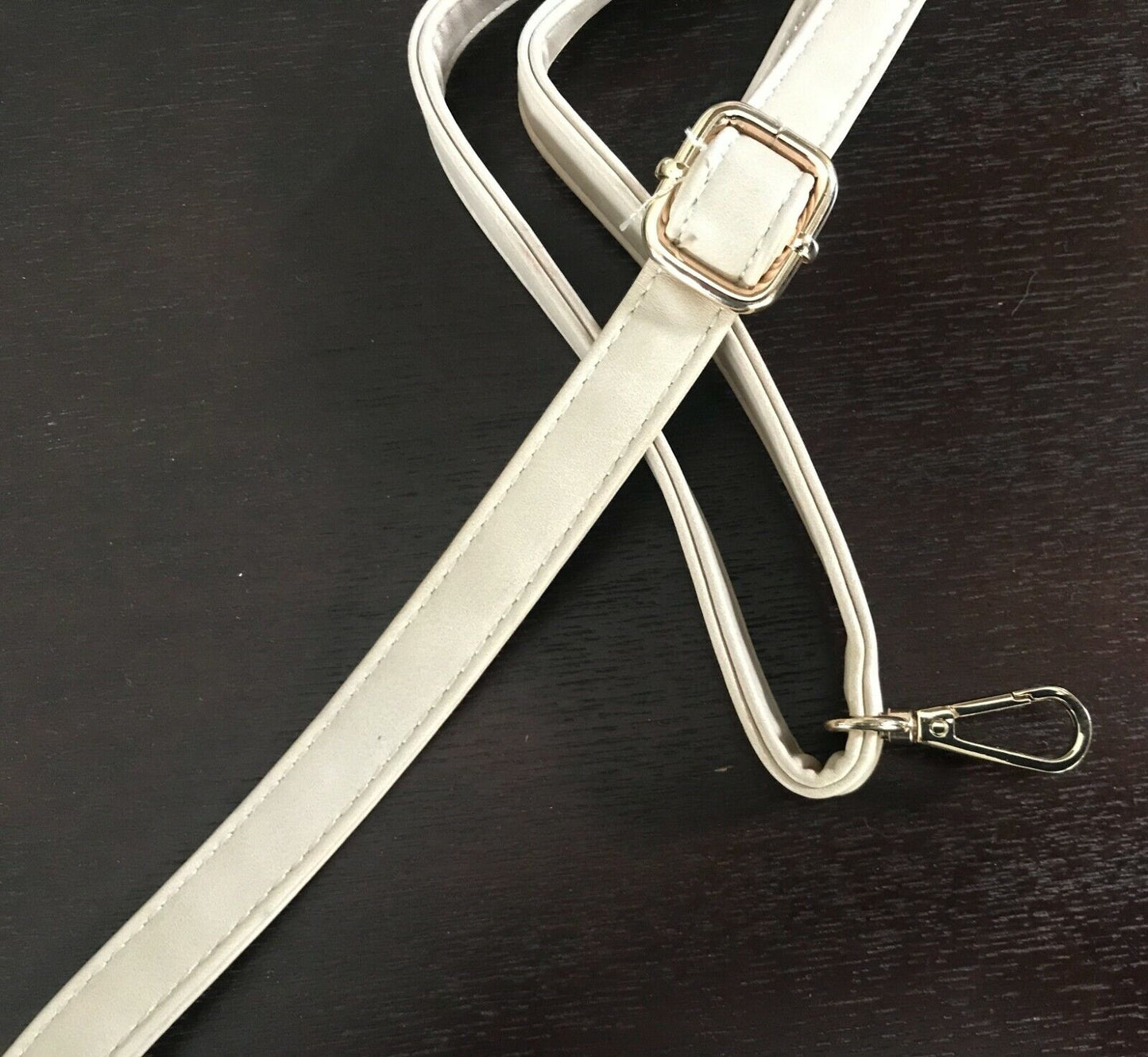 Replacement Shoulder Strap Bag Blush Pink Pleather Adjustable Gold Clips NEW
