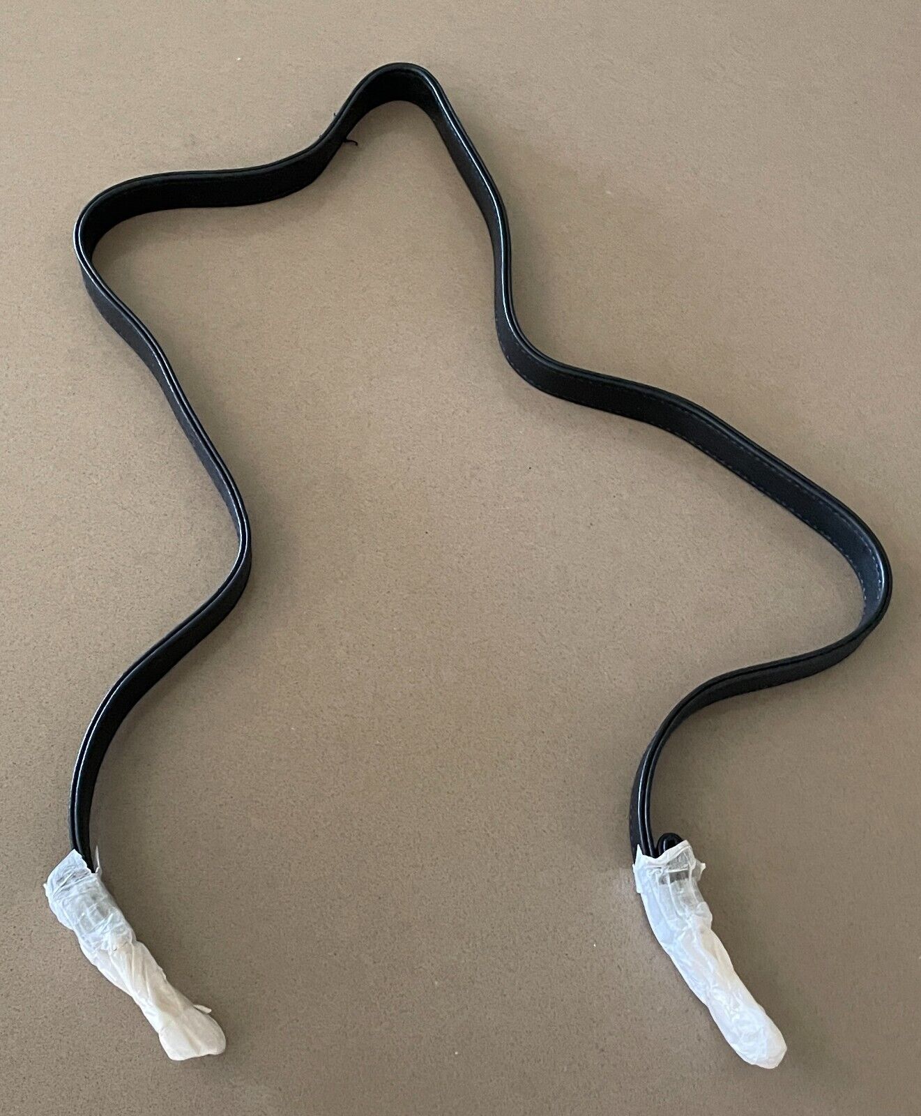 Replacement Shoulder Strap Bag Not Adjustable Black Pleather Gold Hardware NEW