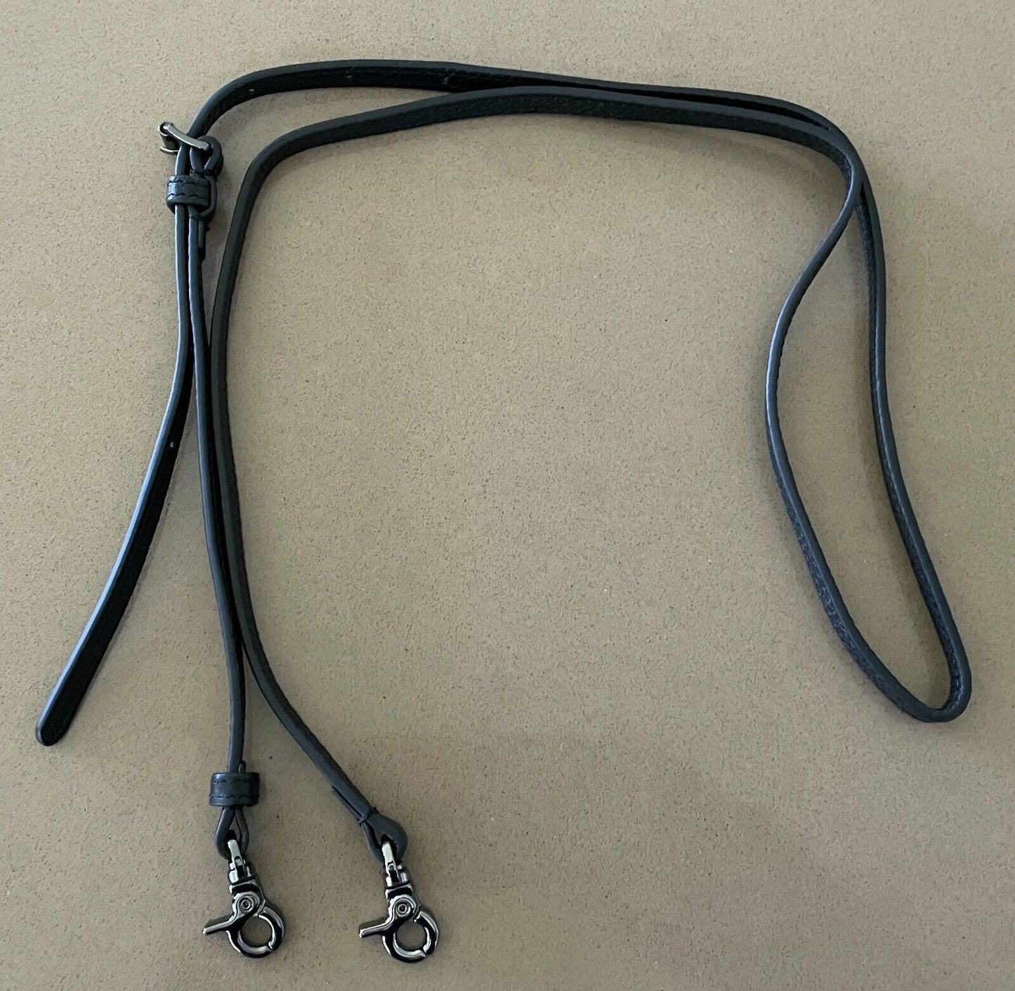 Replacement Bag Shoulder Strap Adjustable 123cm Thin 8mm Black Pebble Look NEW