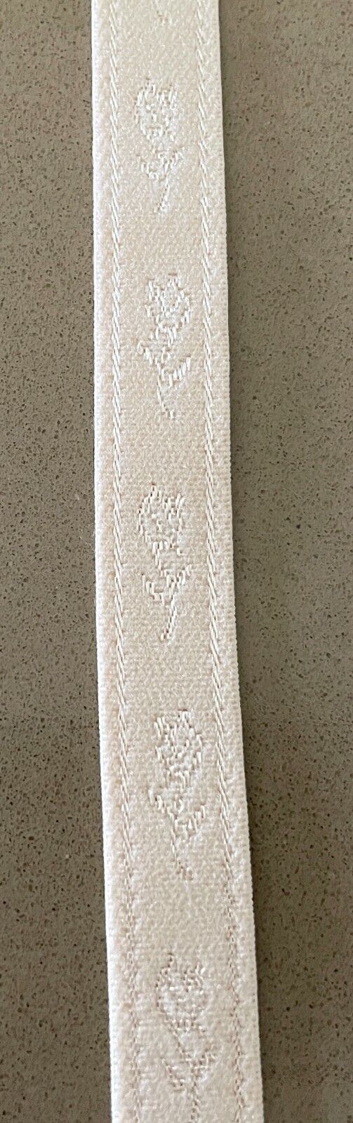 Pair Adjustable Replacement Bra Straps Cream Jacquard Floral Print STRAPS ONLY