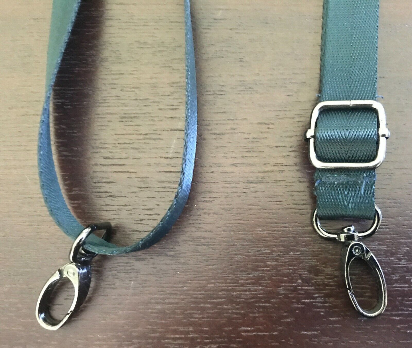 Replacement Shoulder Strap Teal Green Handbag Nylon Adjustable Strap Pewter NEW