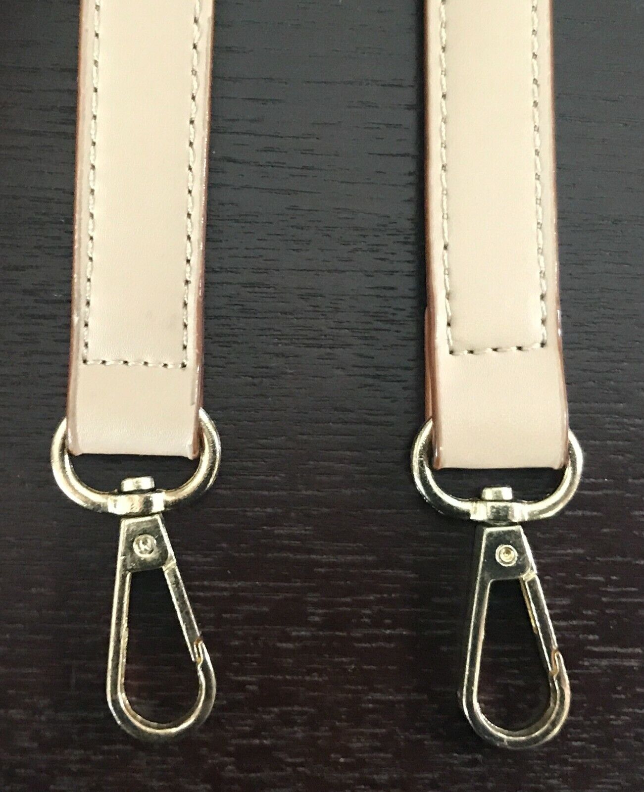 Replacement Shoulder Bag Strap Blush Pink Adjustable Pleather Gold Clips NEW