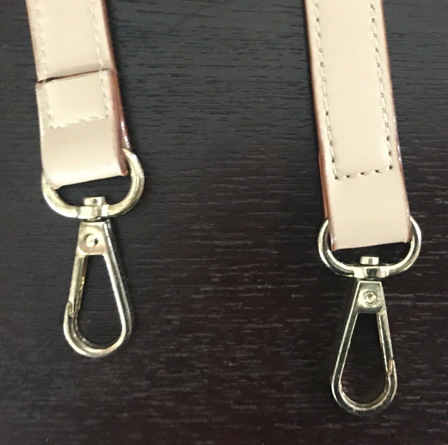 Replacement Shoulder Bag Strap Blush Pink Adjustable Pleather Gold Clips NEW