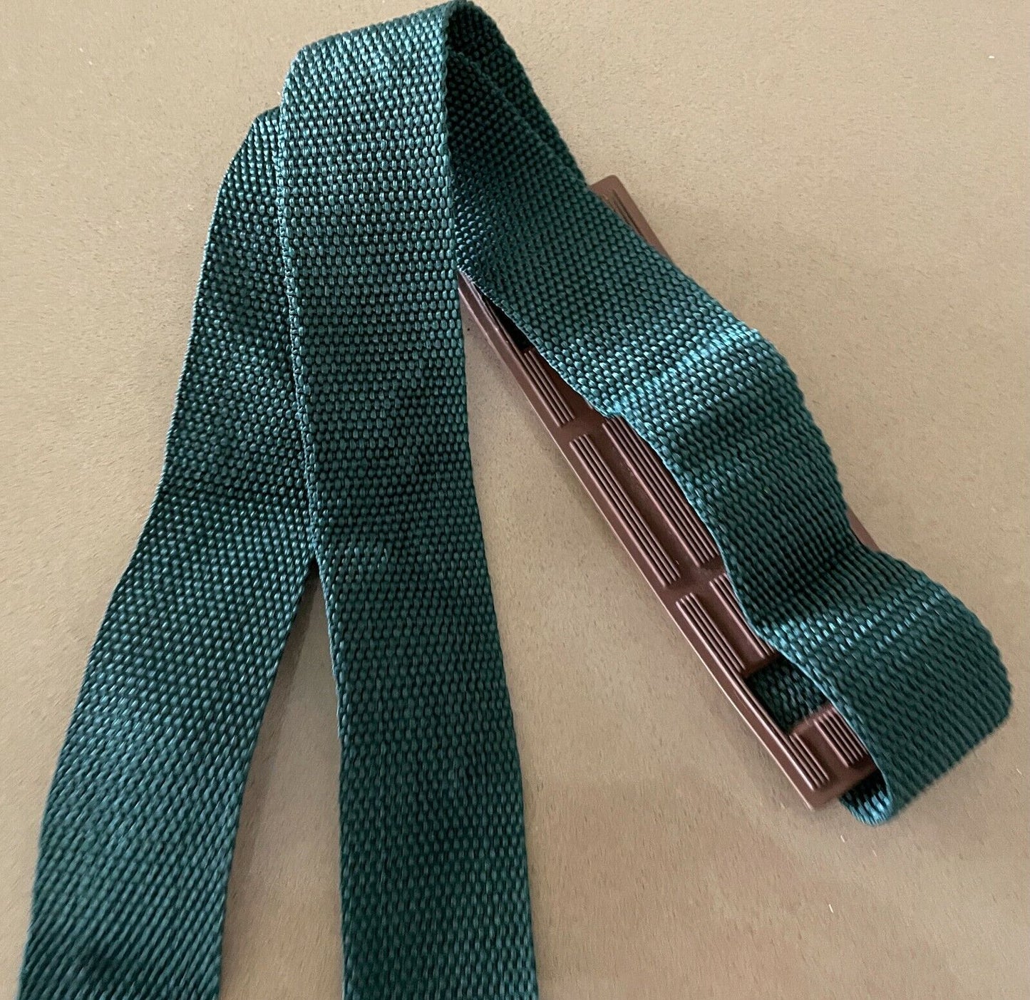 Replacement Luggage Strap Green 115cm Poly Canvas Adjustable w Gold Hardware 4cm