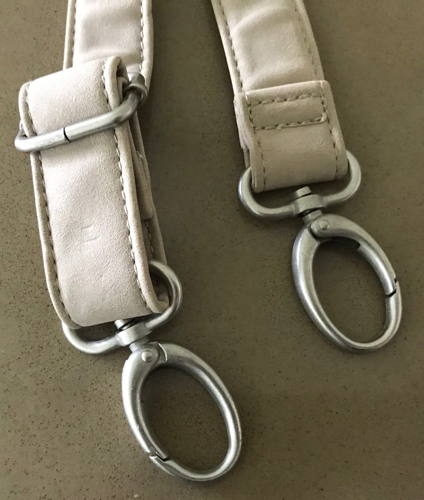 Replacement Shoulder Strap Beige Handbag Pleather Adjustable Silver Hardware